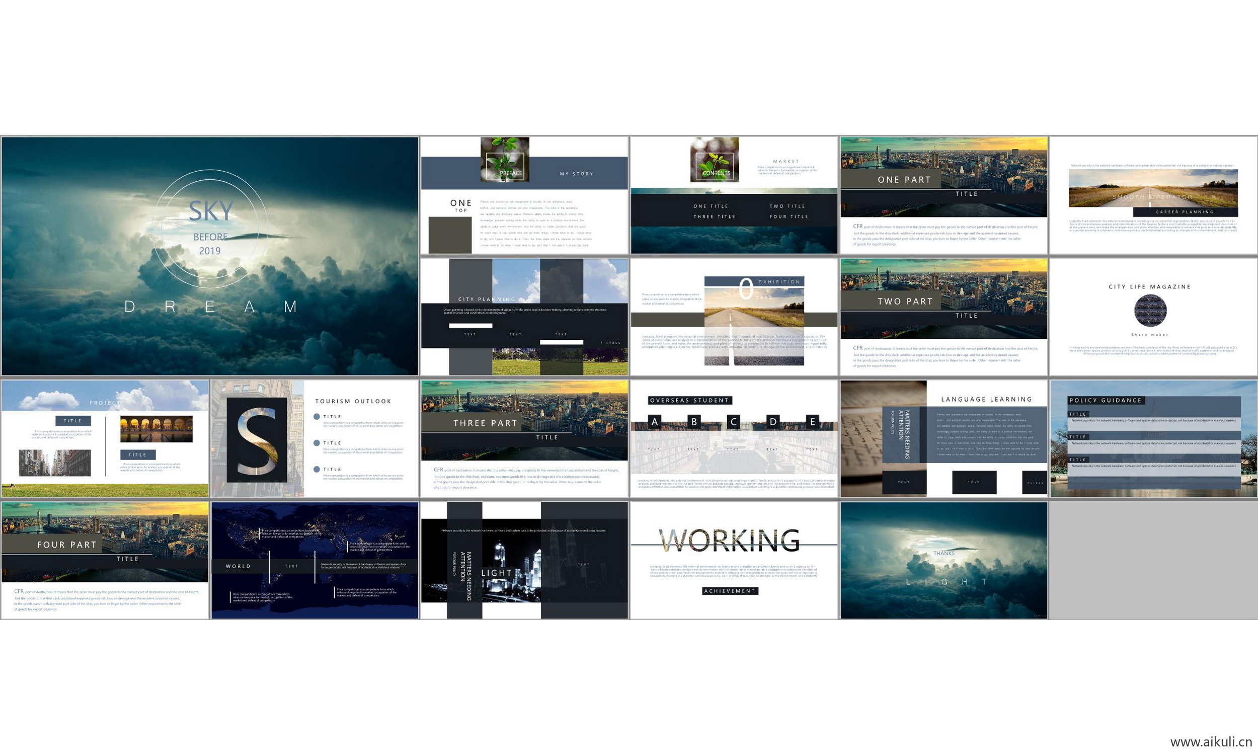 现代国外公司介绍工作汇报总结-通用 主题 模版