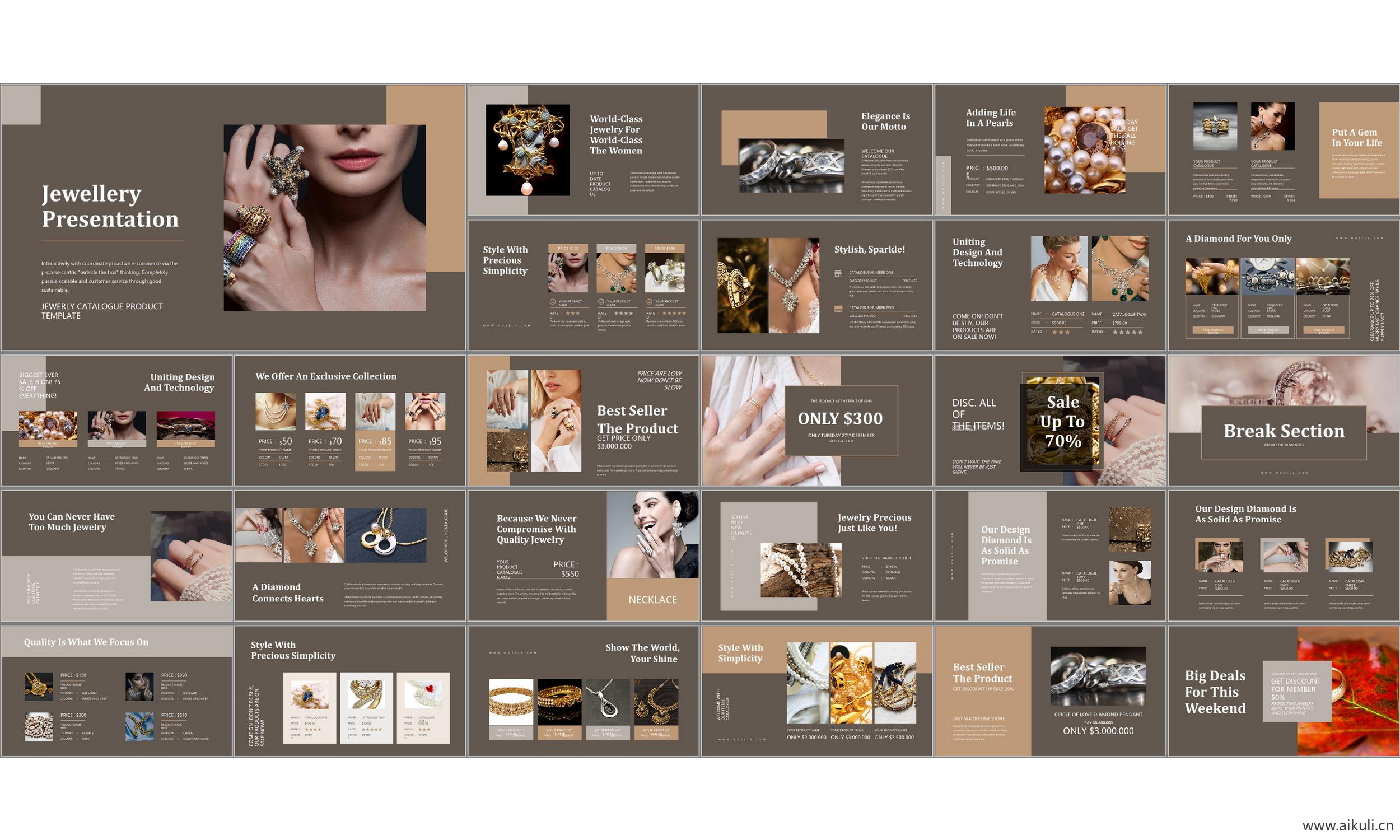 ppt模板宝首饰店 设计销售鉴赏产品业务介绍公司简介主题背景