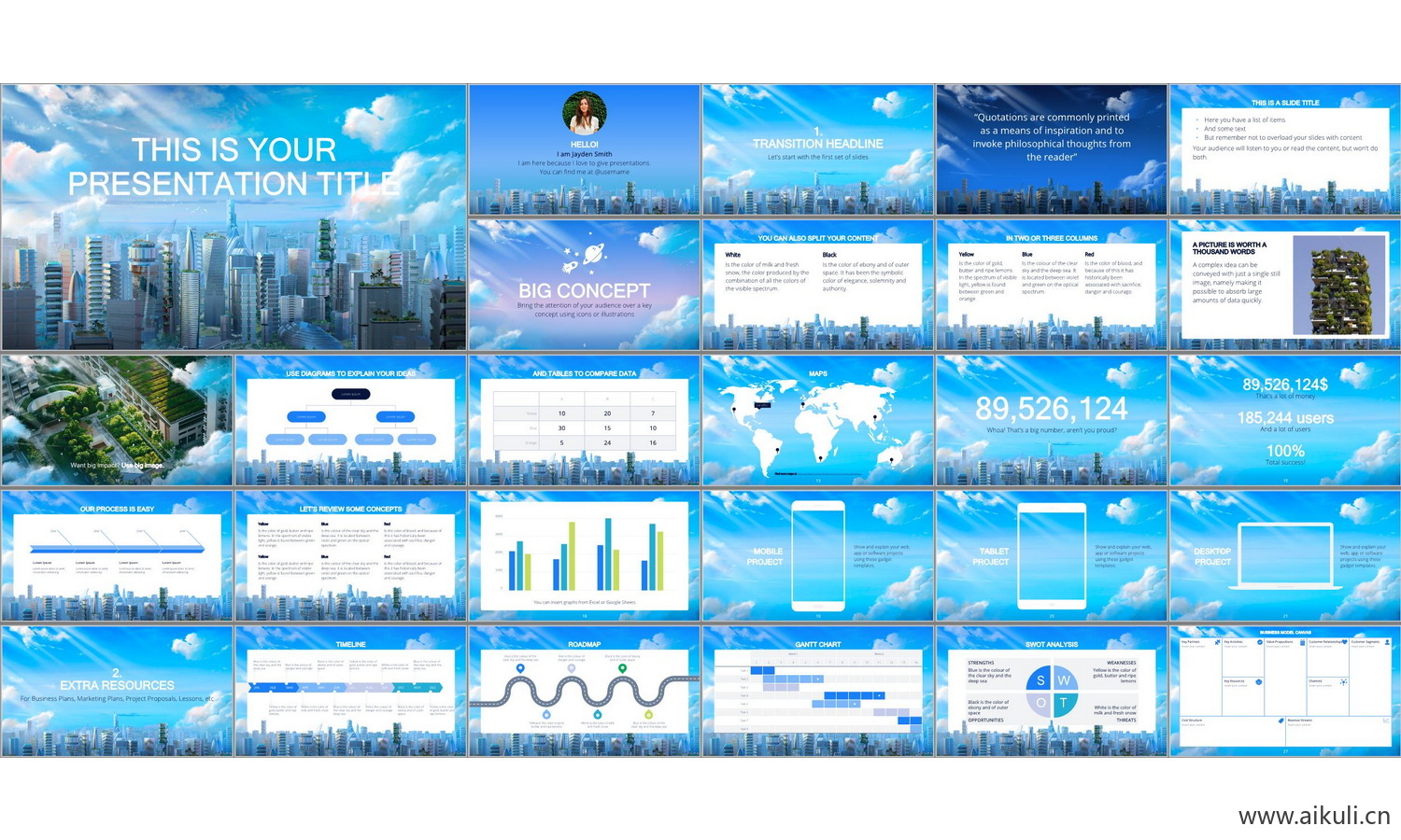 个人作品C-PPT学生作品设计文本方案作品集