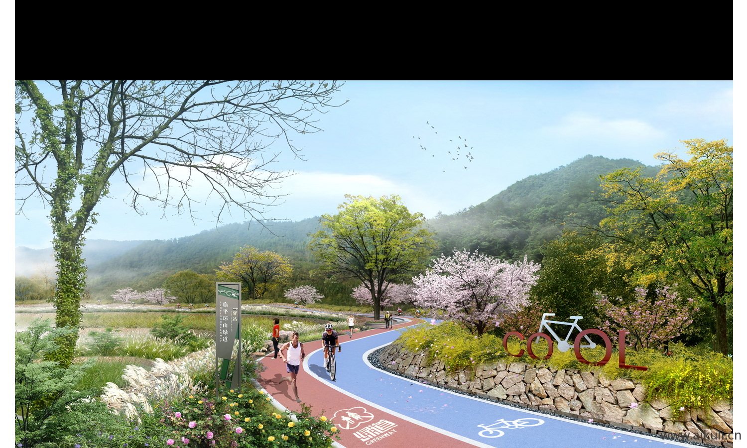 新农村环境景观改造效果图ps 美丽乡村绿化