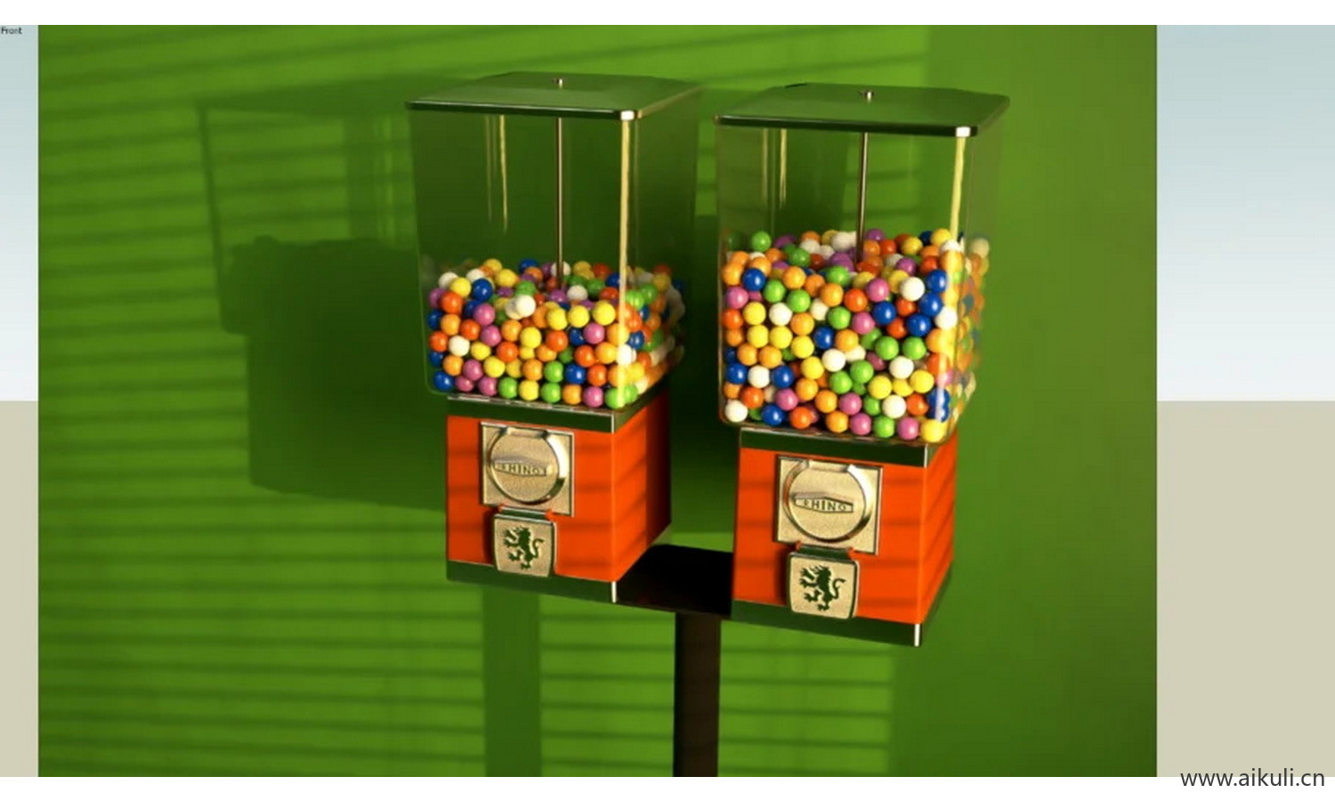 糖果机器，高多边形 + 渲染