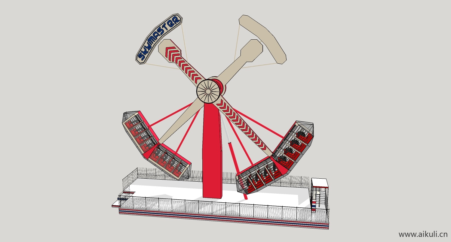 现代游乐设施儿童设施X-SU免费模型