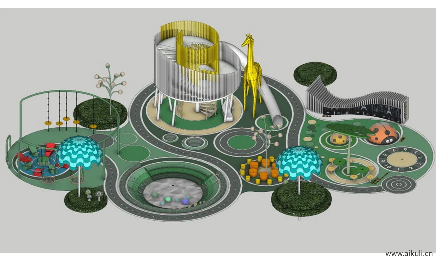 现代儿童游乐区