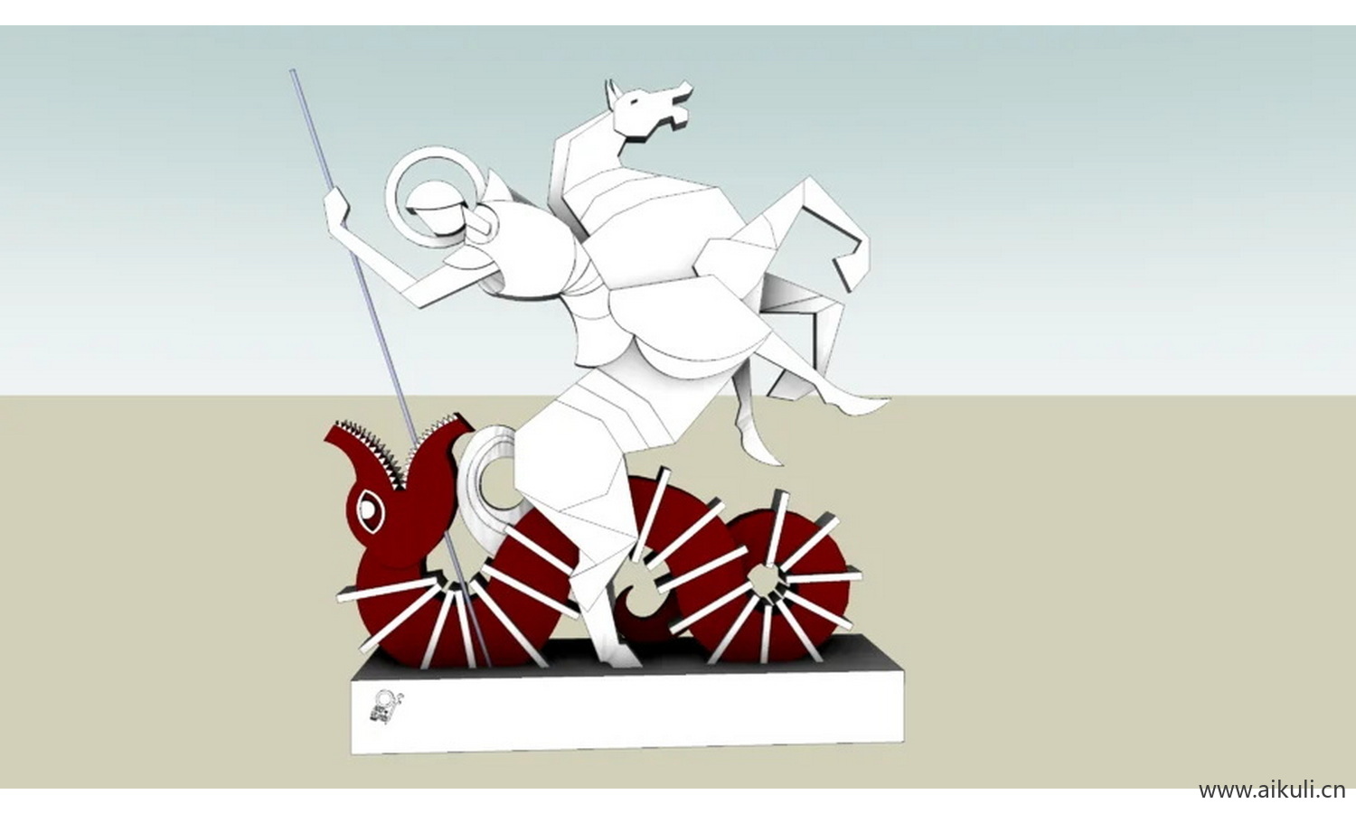 人物 #马 #纪念碑 #物体 #雕塑 #圣乔治艺术