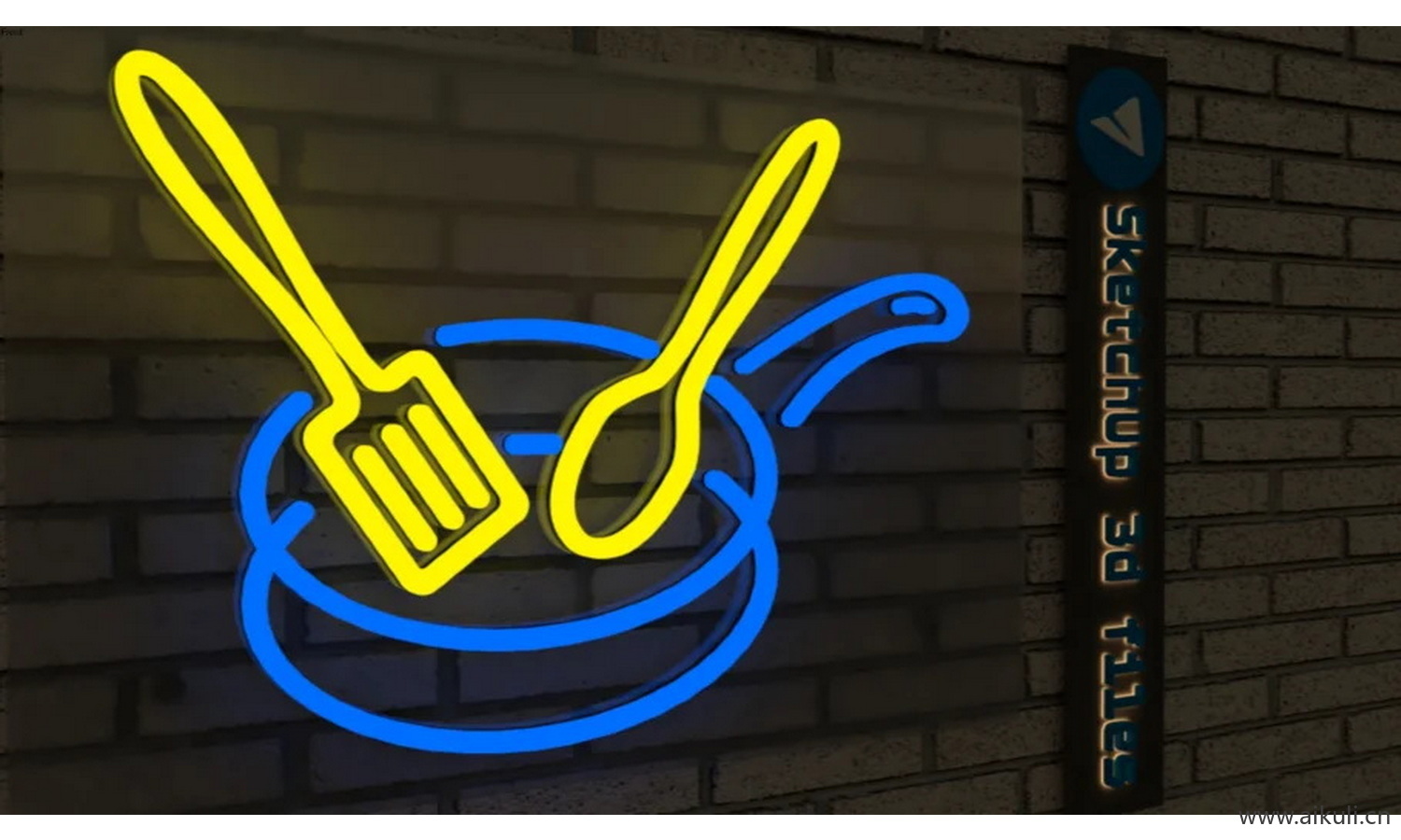 霓虹灯餐厅标志咖啡馆