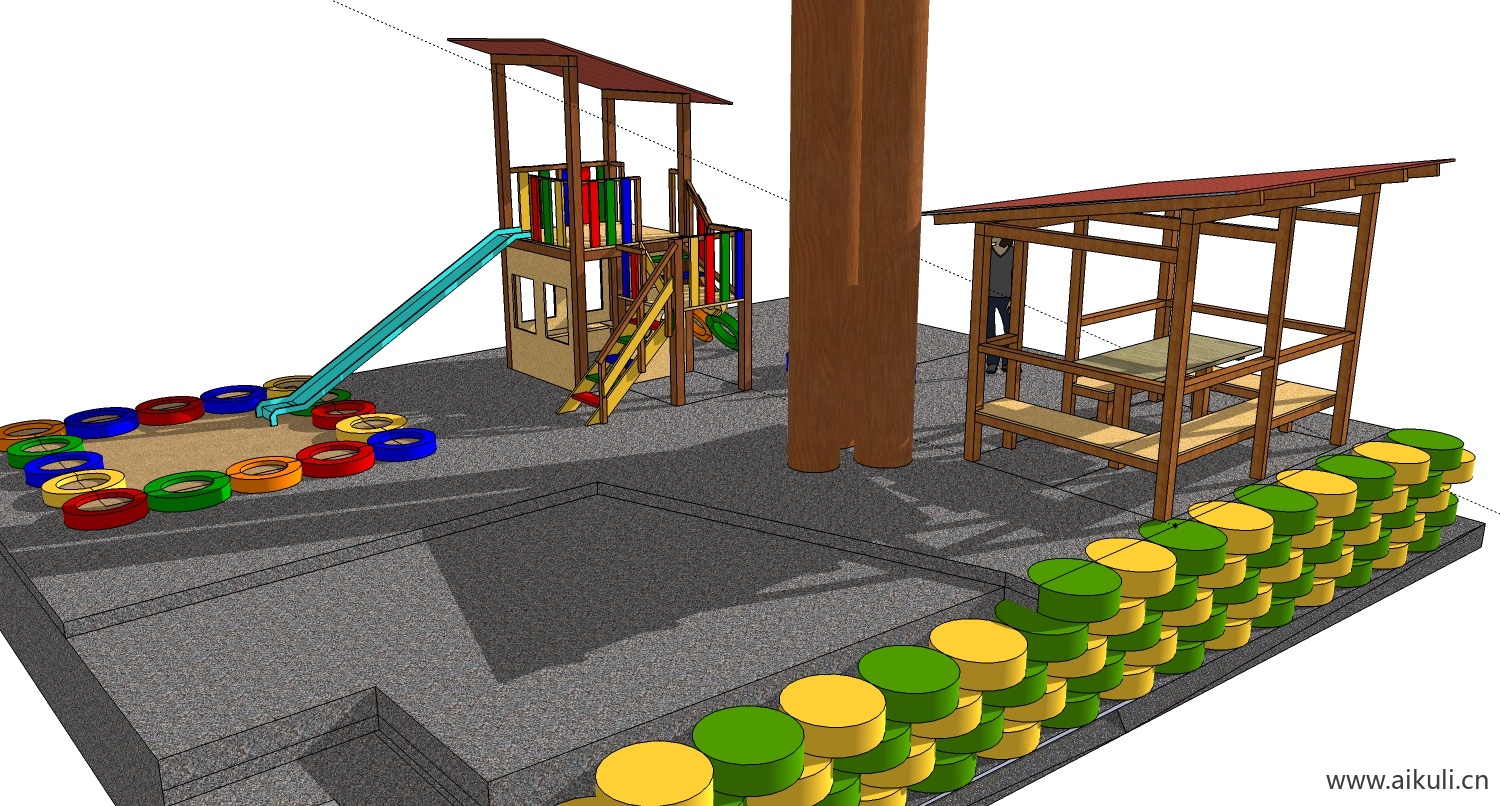 现代游乐设施儿童设施T-SU免费模型