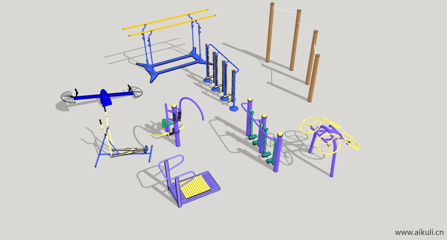 现代户外运动健身器材运动设备BC-SU免费模型