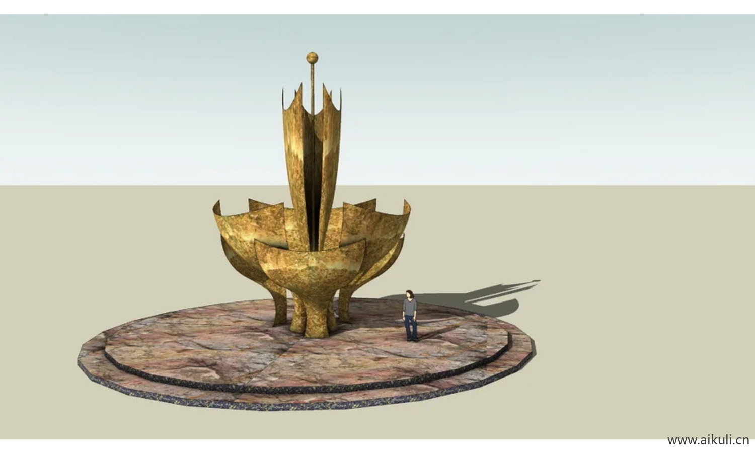 圆形阵列 #曲线雕塑 #花卉雕塑 #景观艺术