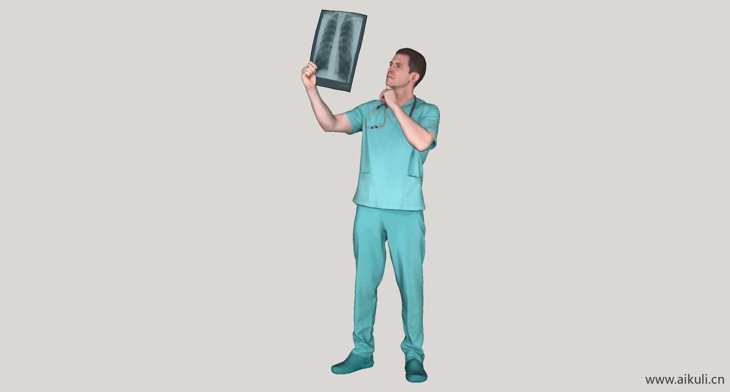 医护人员su模型素材 f-medical staff