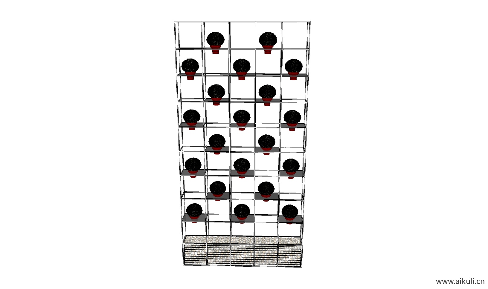 绿墙花架 拱门植物 植物墙 盆栽 盆景R-su免费模型