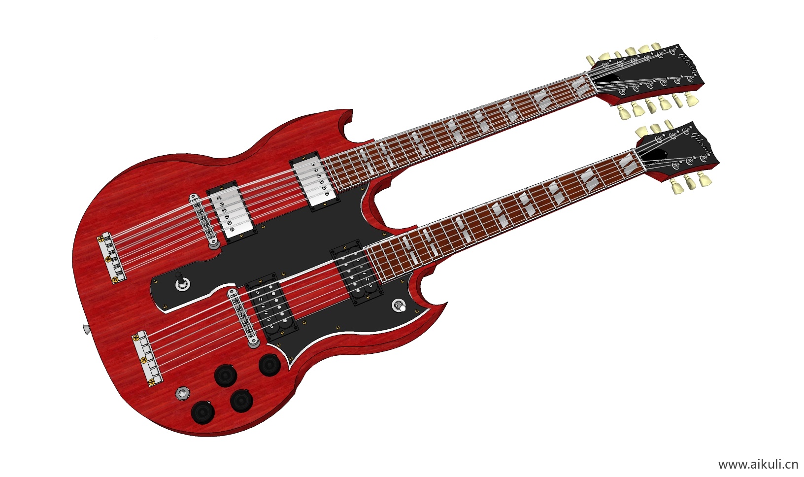 现代 唢呐 吉他 电子钢琴 手鼓 古代乐器BJ-SU免费模型