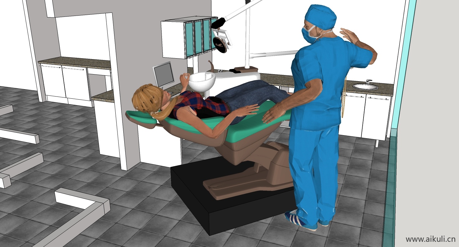 手术台设备医用产品医疗su模型 boperating table