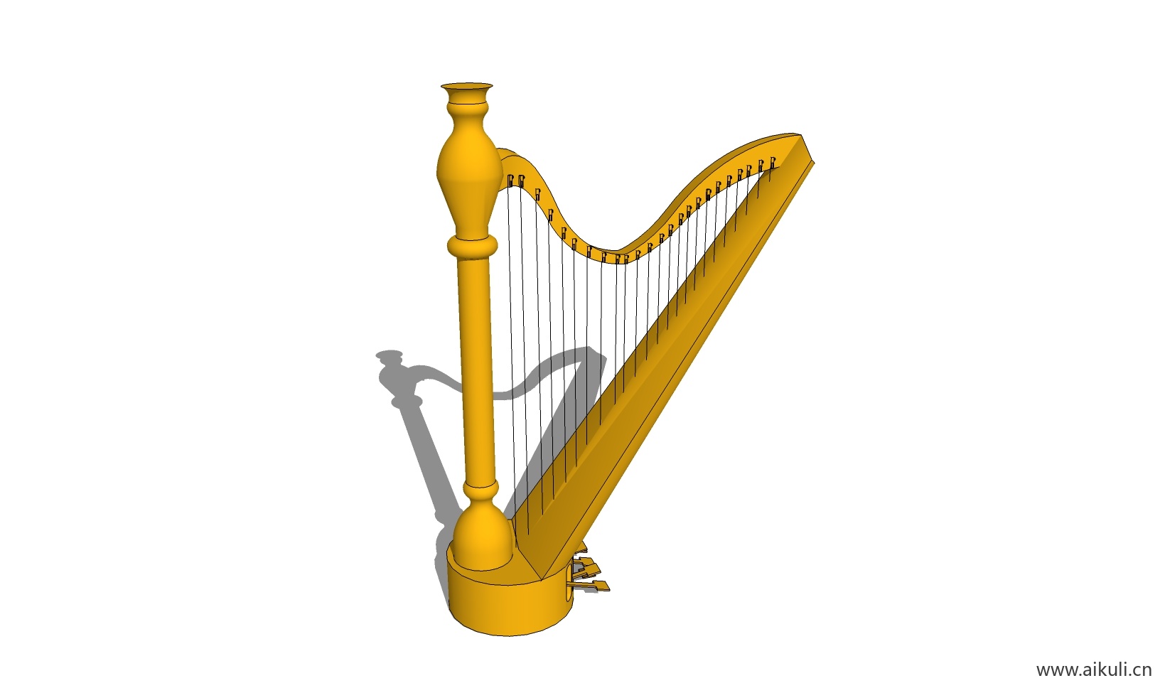 现代 唢呐 吉他 电子钢琴 手鼓 古代乐器C-SU免费模型