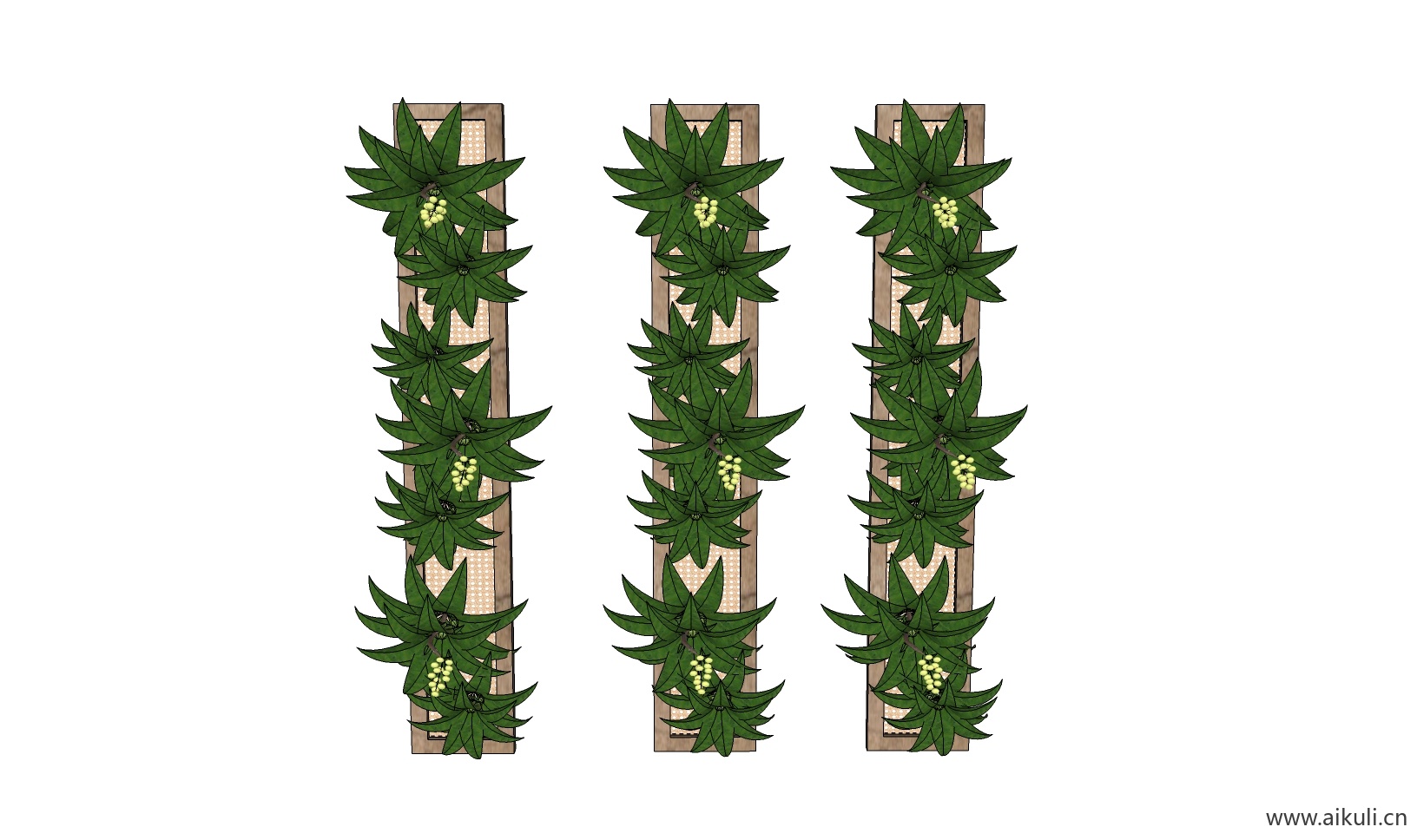 绿墙花架 拱门植物 植物墙 盆栽 盆景CD-su免费模型