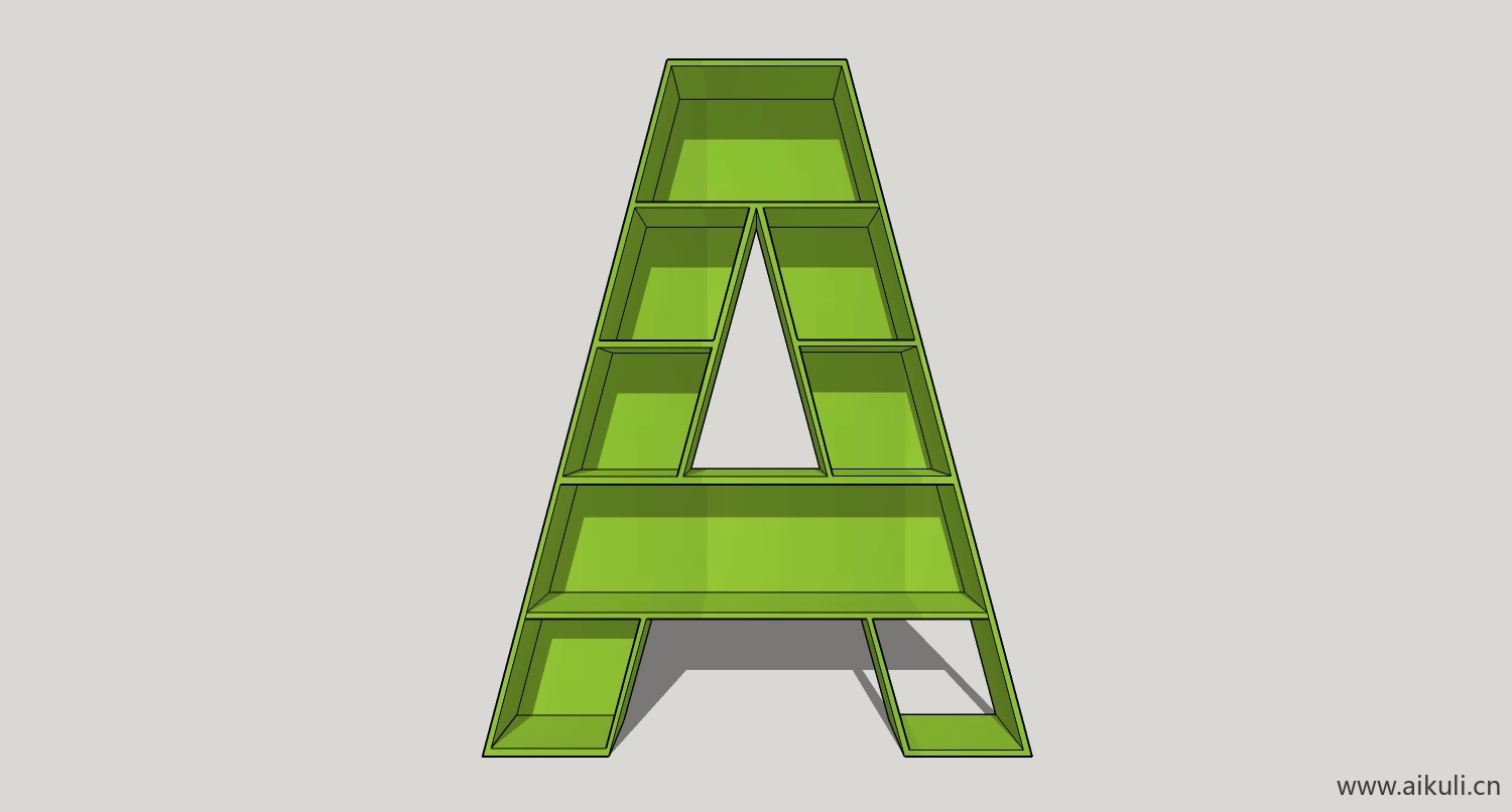 su模型墙柜 书架 异形书柜bookcasebc su素材