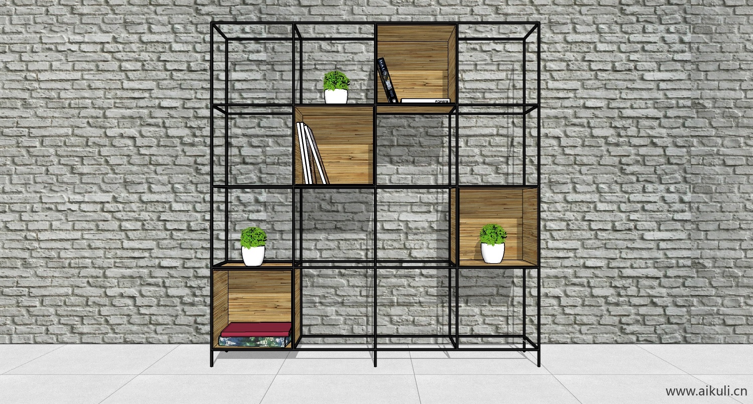 su模型墙柜 书架 异形书柜bookcasecc su素材