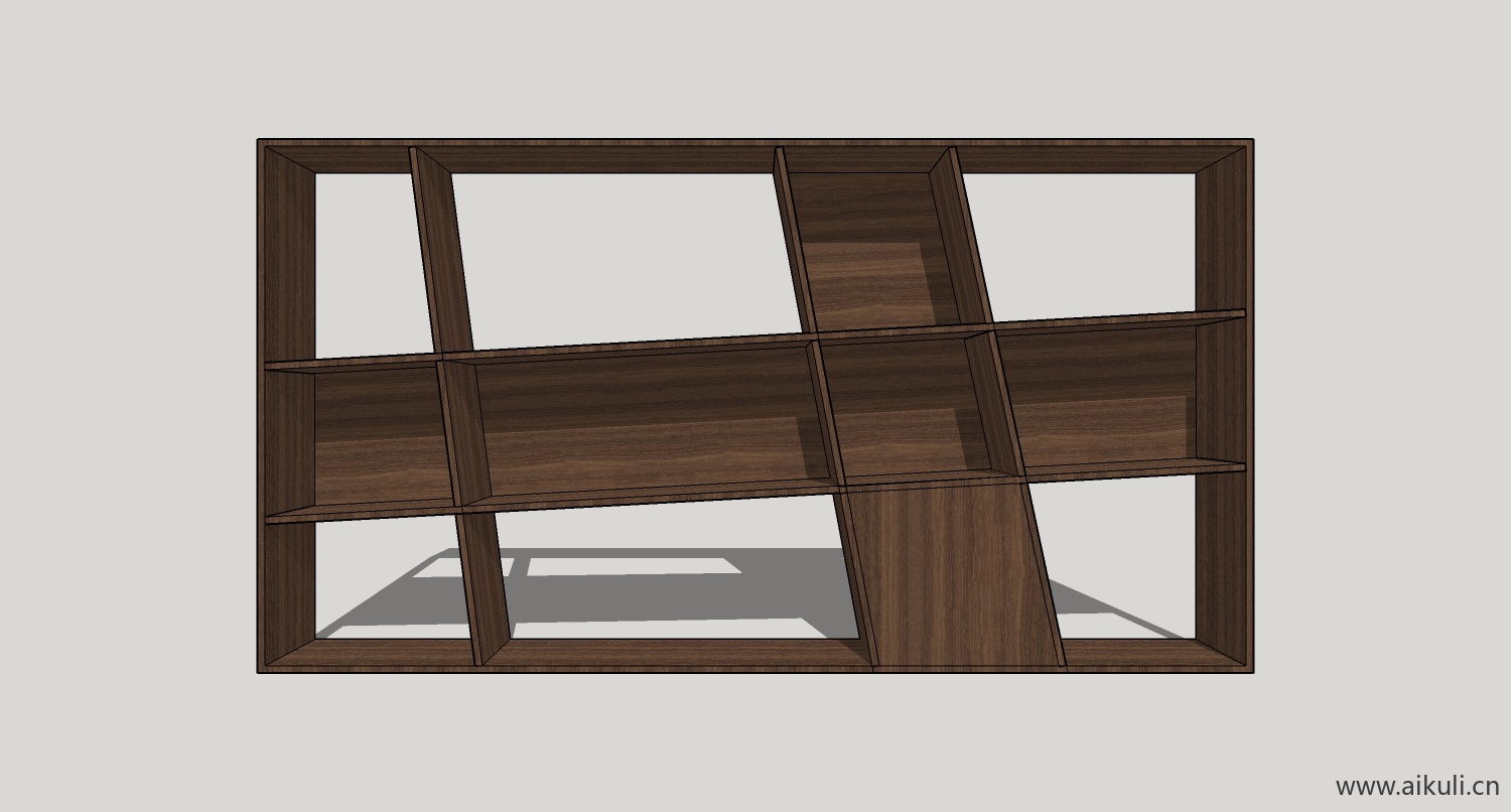 现代墙柜 书架 异形书柜bookcasez su模型