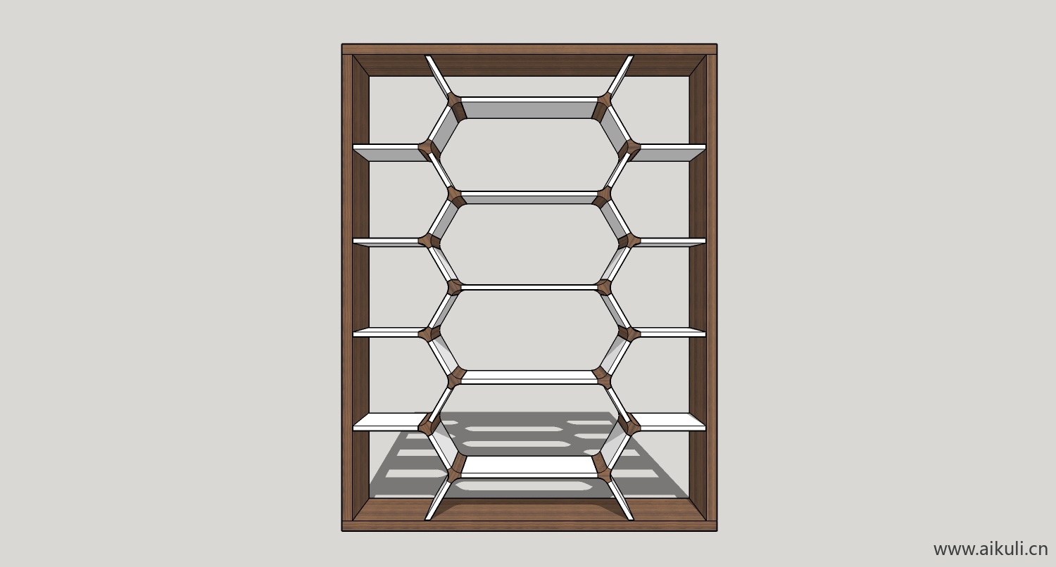 现代墙柜 书架 异形书柜bookcasej su模型