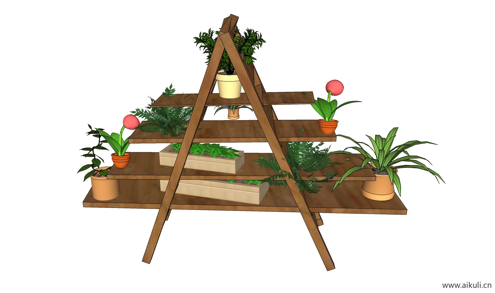 绿墙花架 拱门植物 植物墙 盆栽 盆景M-su免费模型