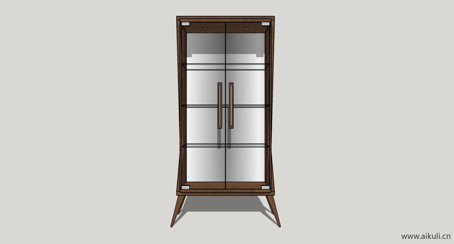 现代墙柜 书架 异形书柜bookcasebb su模型