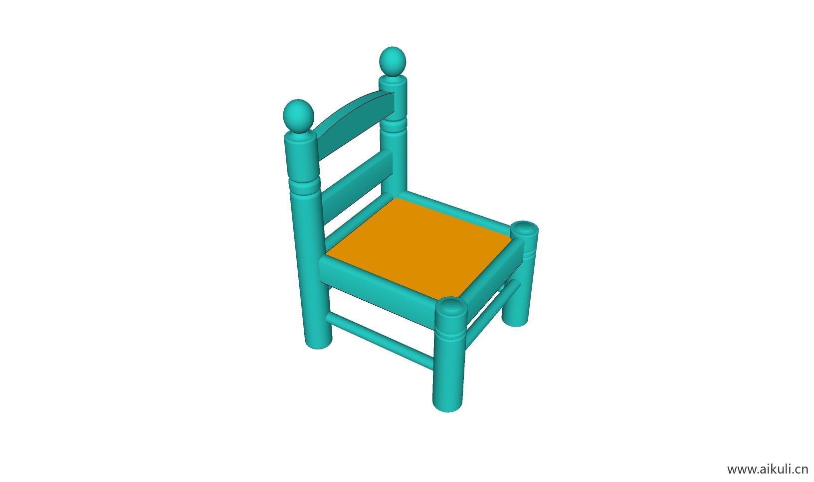 现代儿童卡通桌椅 幼儿园桌椅设施R-SU模型