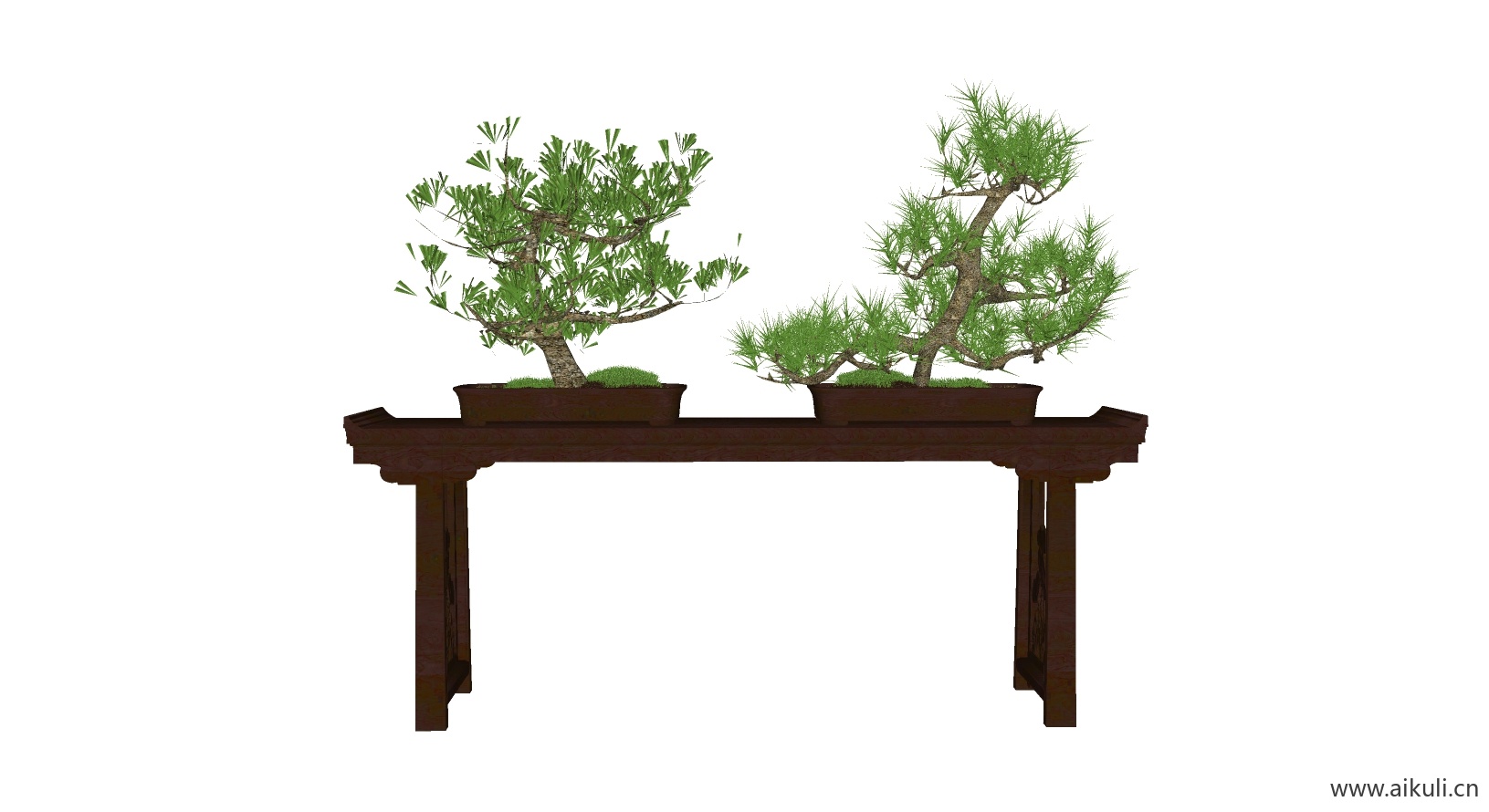 罗汉松中国风盘景 (8SU模型