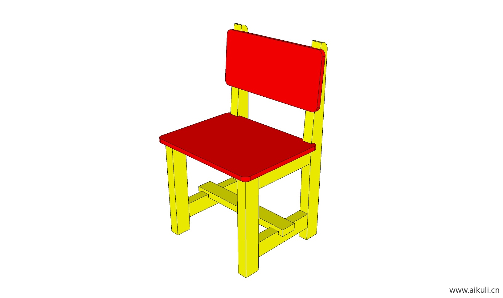 现代儿童卡通桌椅 幼儿园桌椅设施BF-SU模型