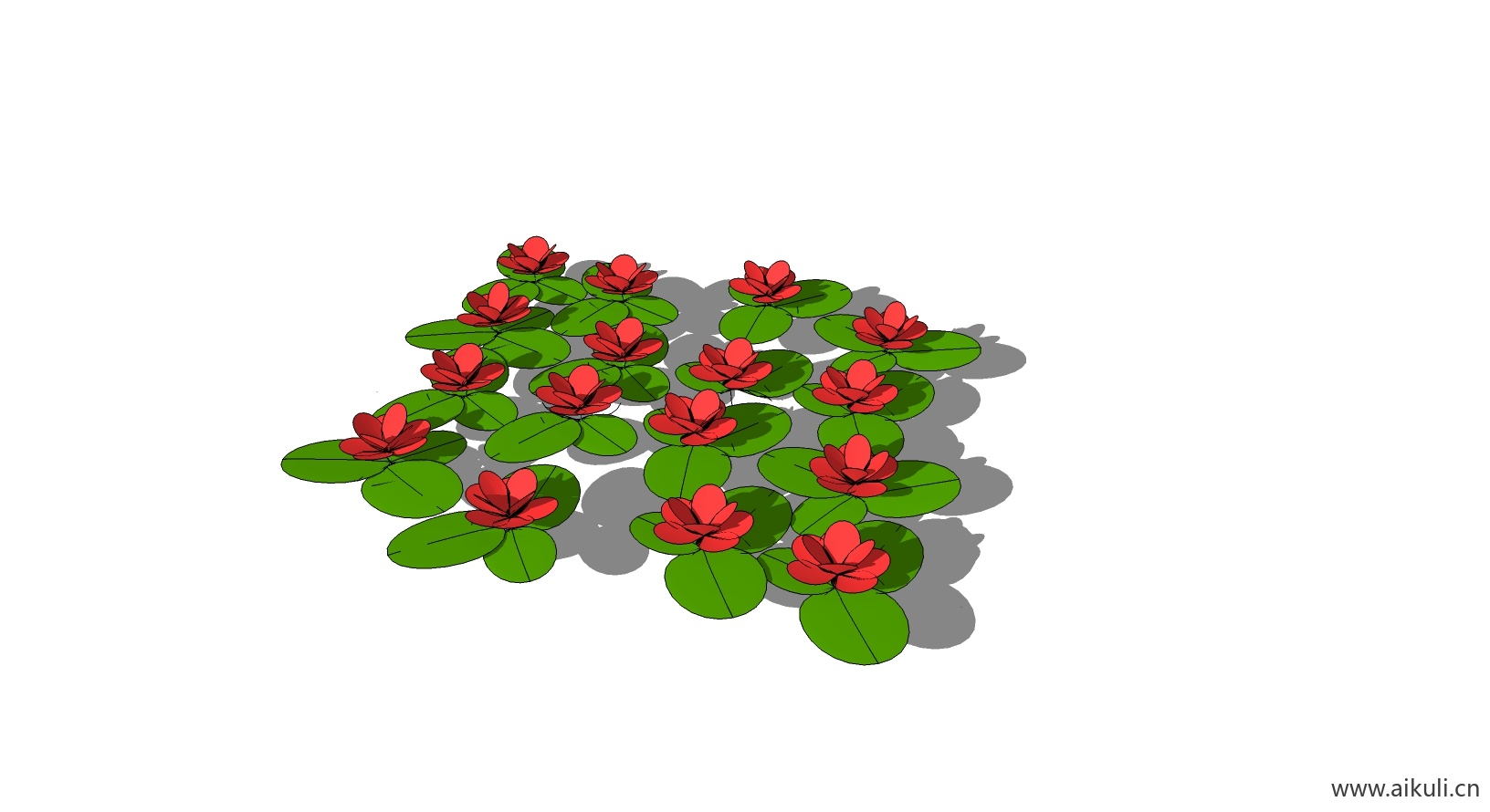 荷花莲花 植物E-SU模型