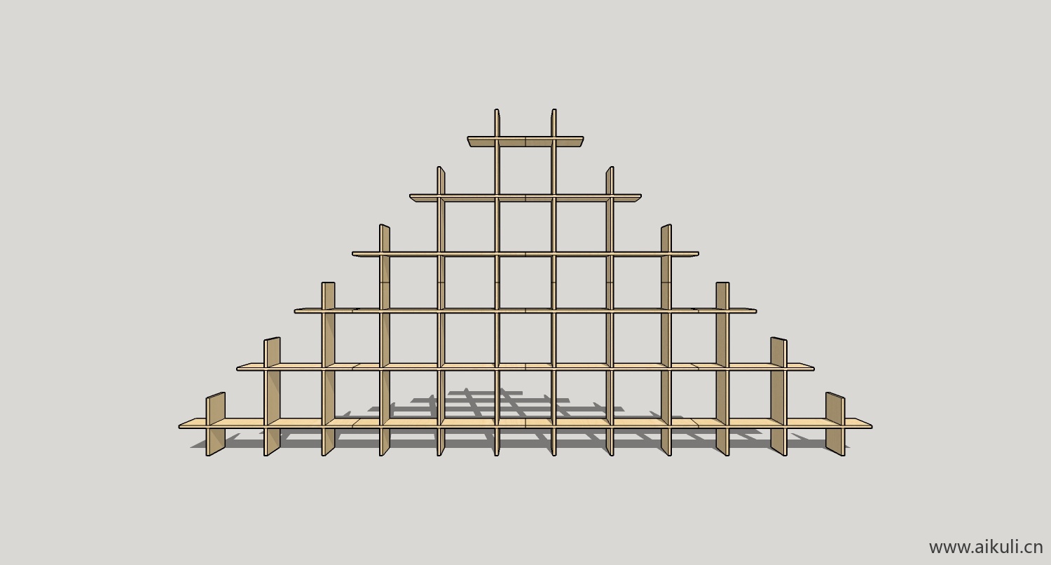su模型墙柜 书架 异形书柜bookcasev su素材