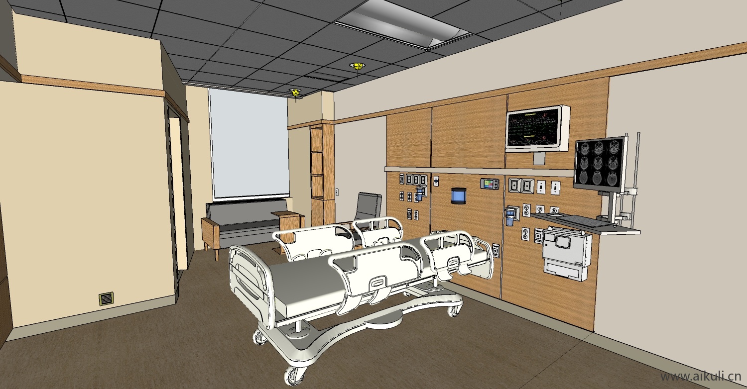 病床病房医疗 医疗设备设施hospital bedbe su模型