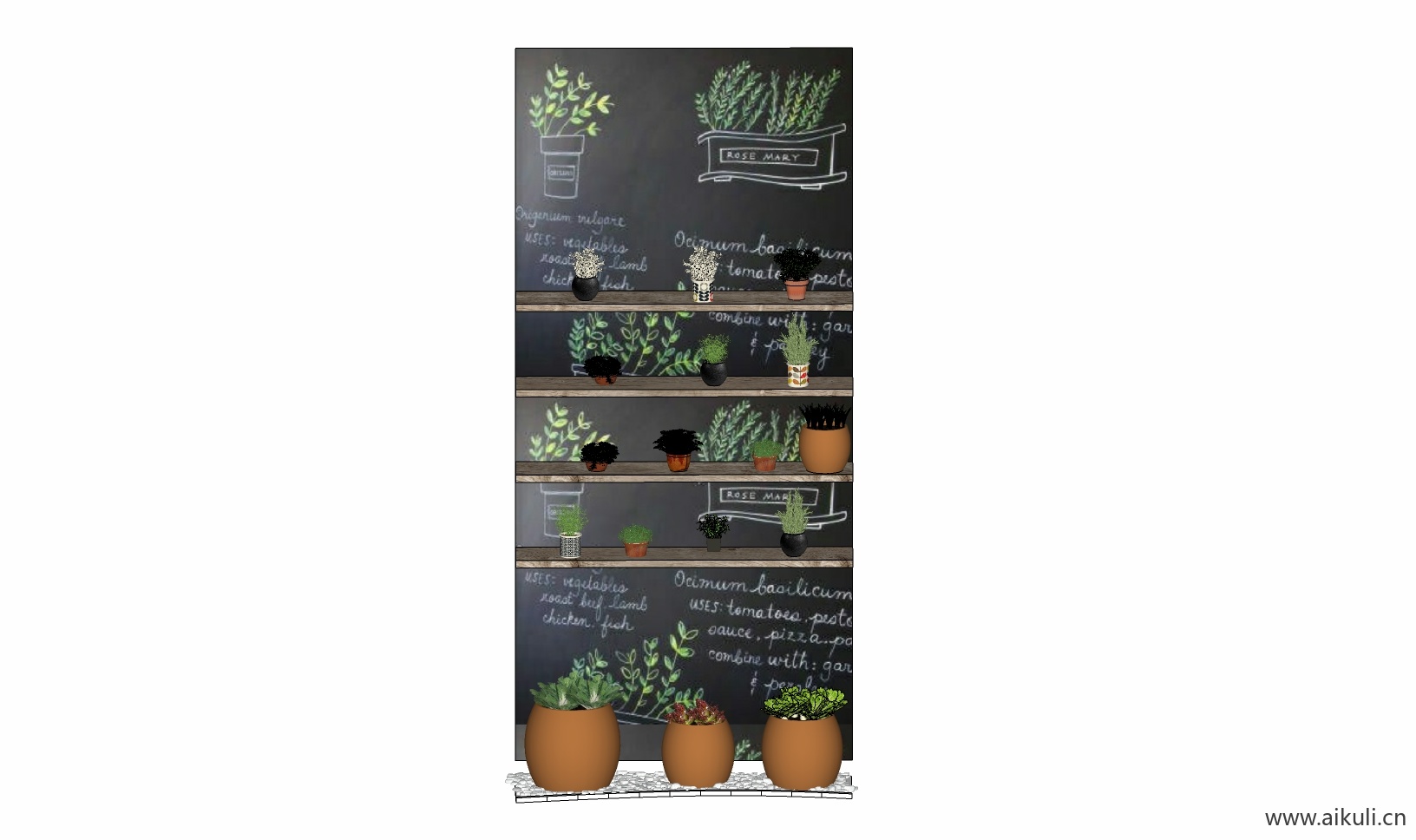 现代绿墙花架 拱门植物 植物墙 盆栽 盆景Z-su免费模型