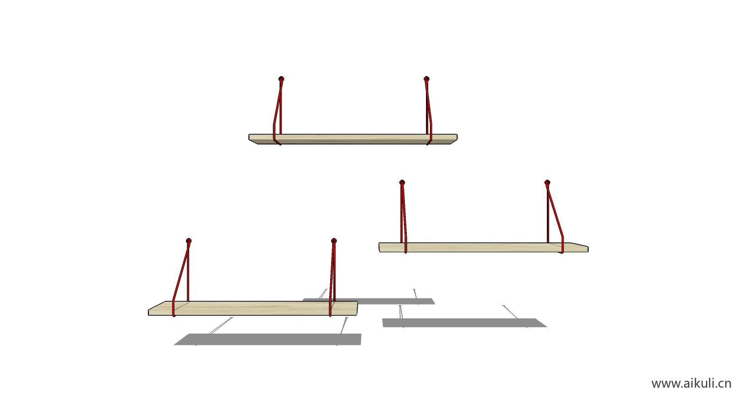 墙柜 书架 异形书柜BookshelfR SU素材