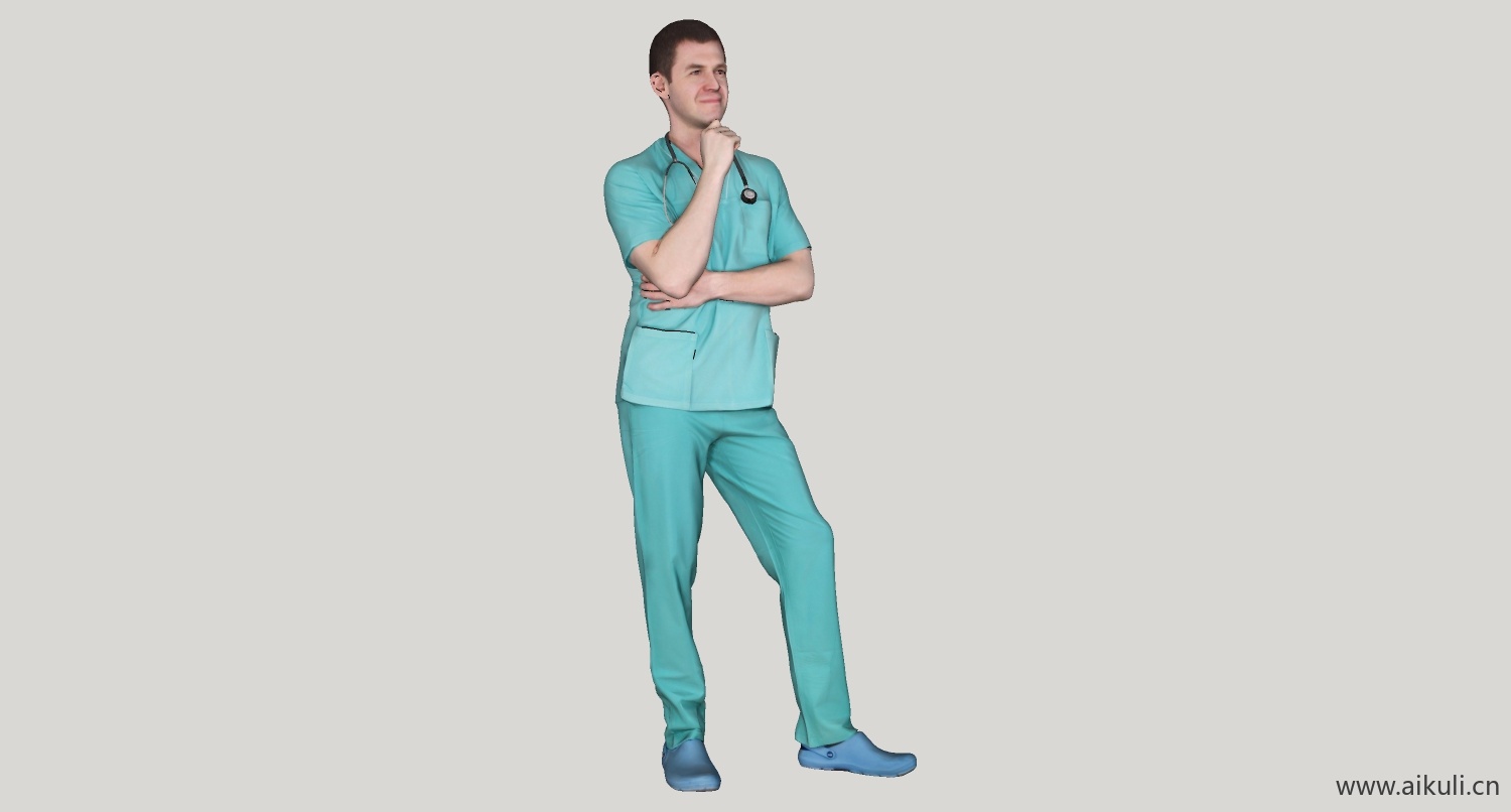 医护人员su模型素材 g-medical staff