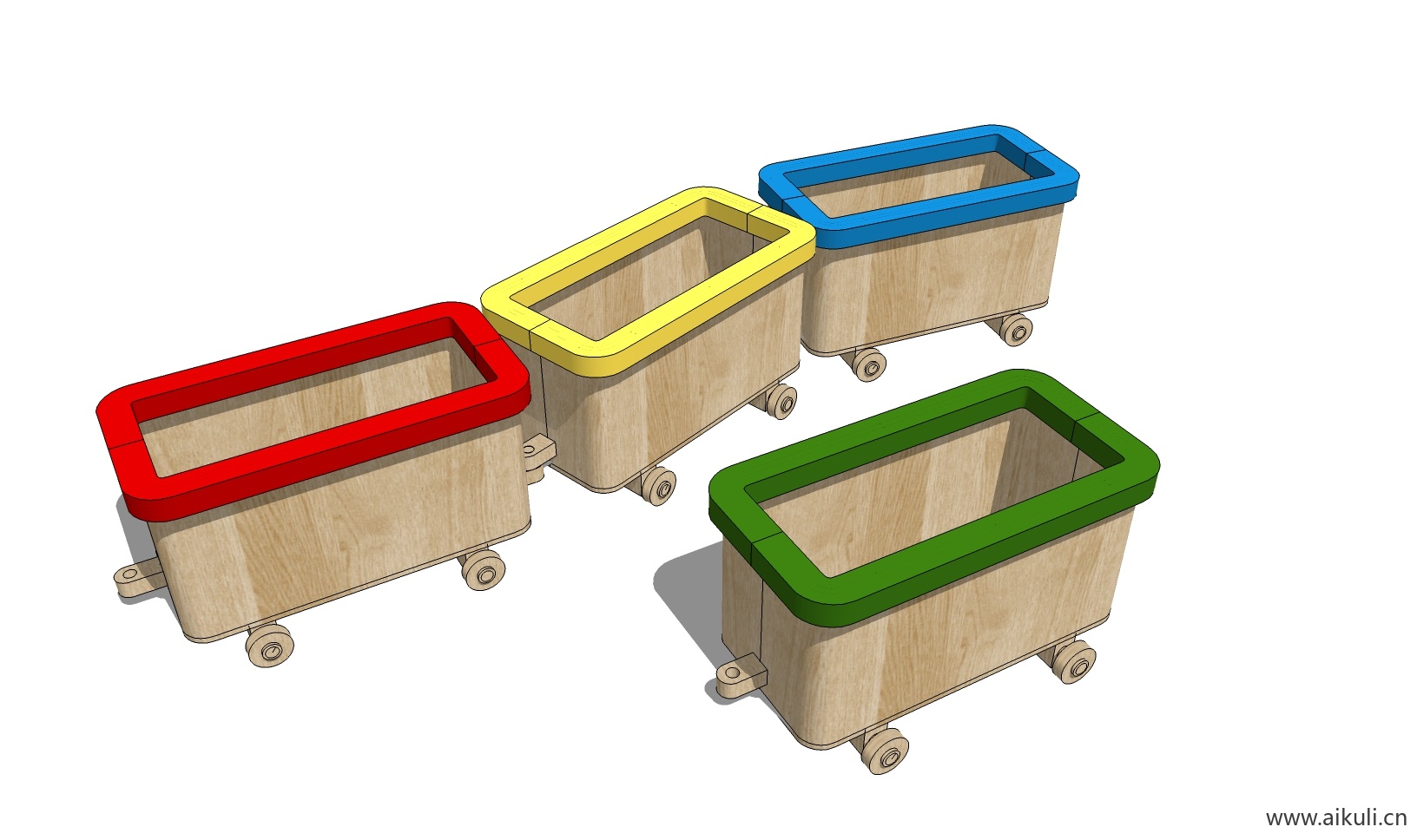 现代儿童卡通桌椅 幼儿园桌椅设施BD-SU模型