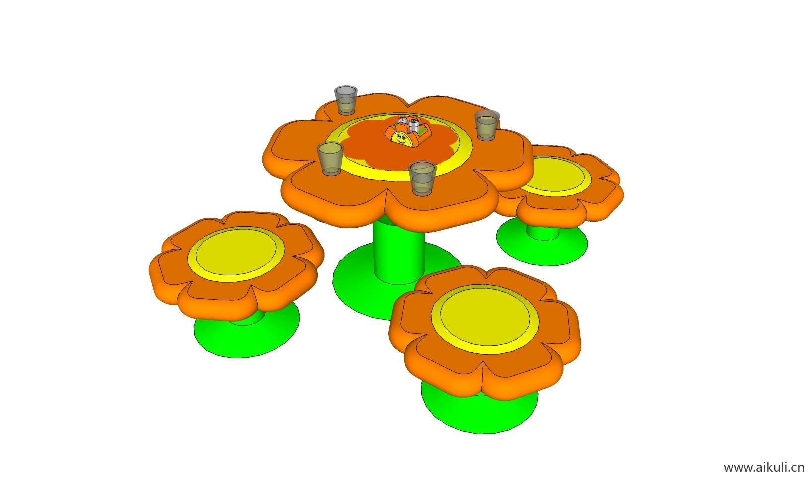 儿童桌椅 幼儿园桌椅设施BB-SU模型