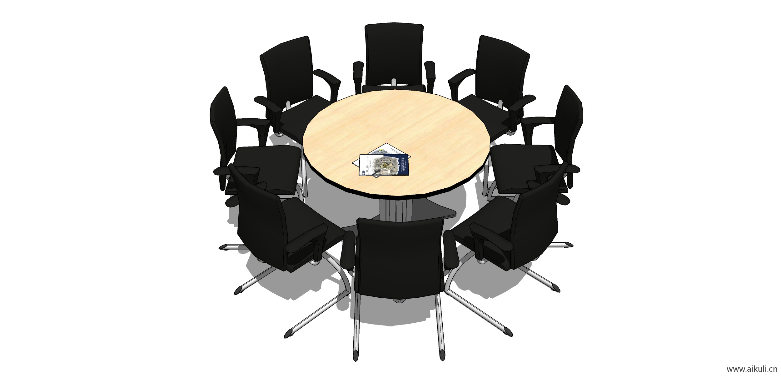 现代工装会议桌椅 实木桌椅F-SU模型