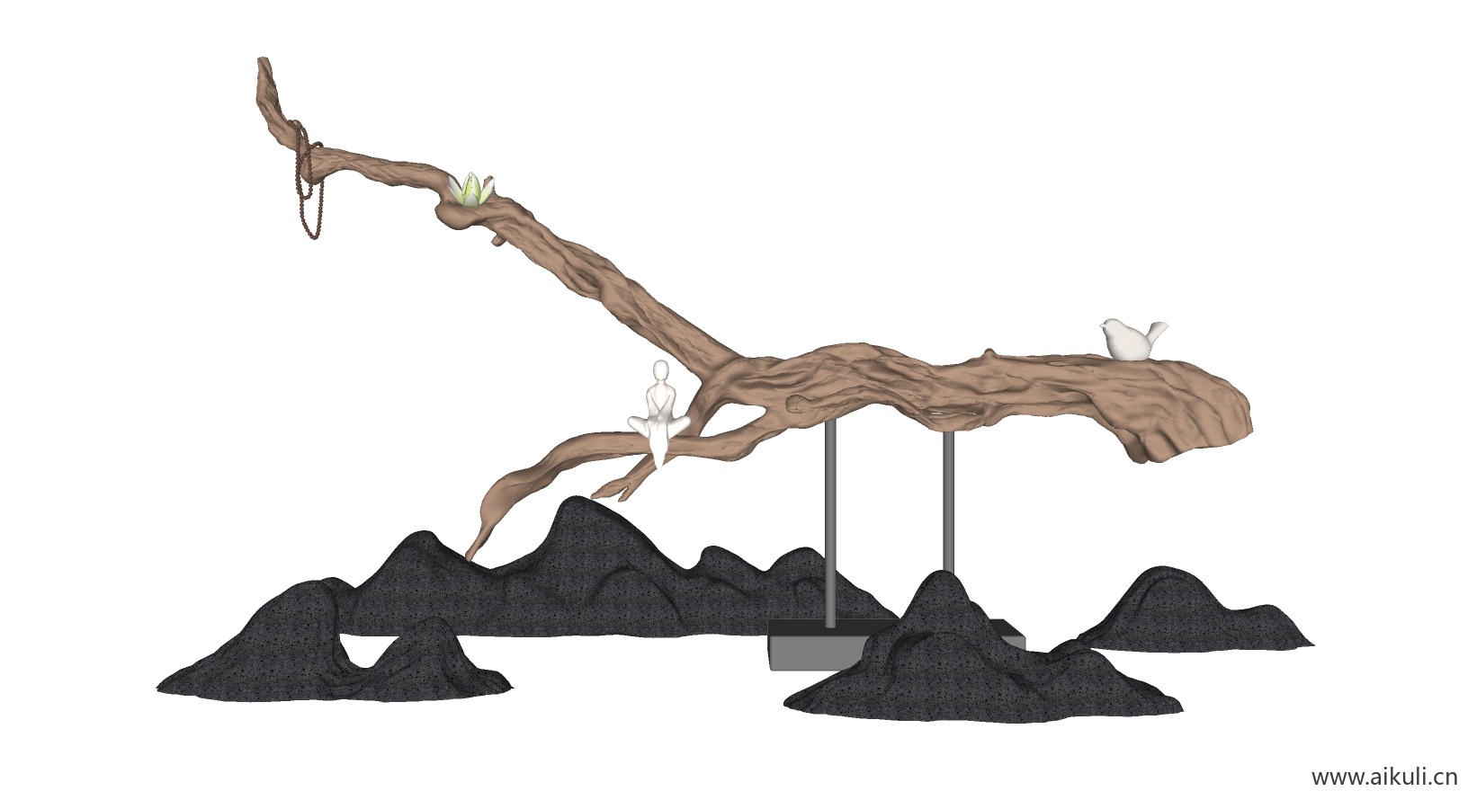 新中式饰品 室内摆件装饰元素K-SU模型