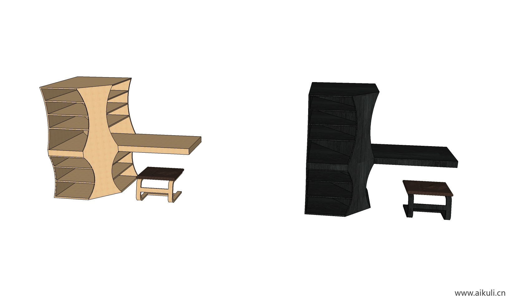 现代儿童卡通桌椅 幼儿园桌椅设施BL-SU模型