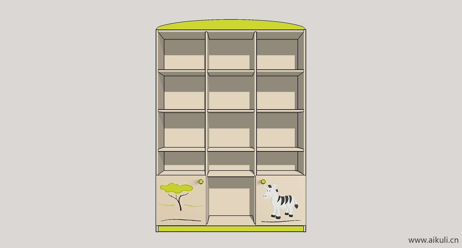 su模型墙柜 书架 异形书柜bookcasek su素材