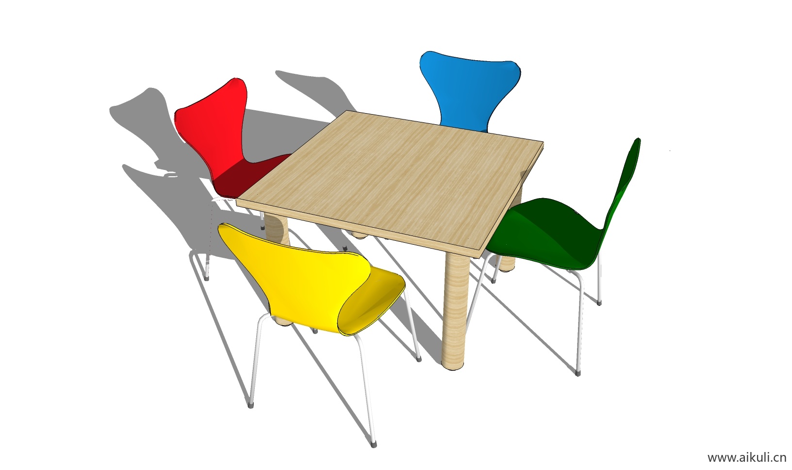 儿童桌椅 幼儿园桌椅设施B-SU模型