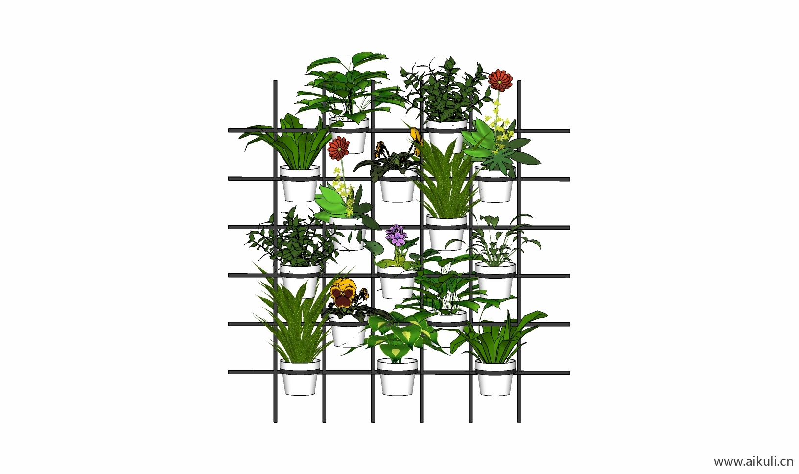 现代绿墙花架 拱门植物 植物墙 盆栽 盆景H-su免费模型