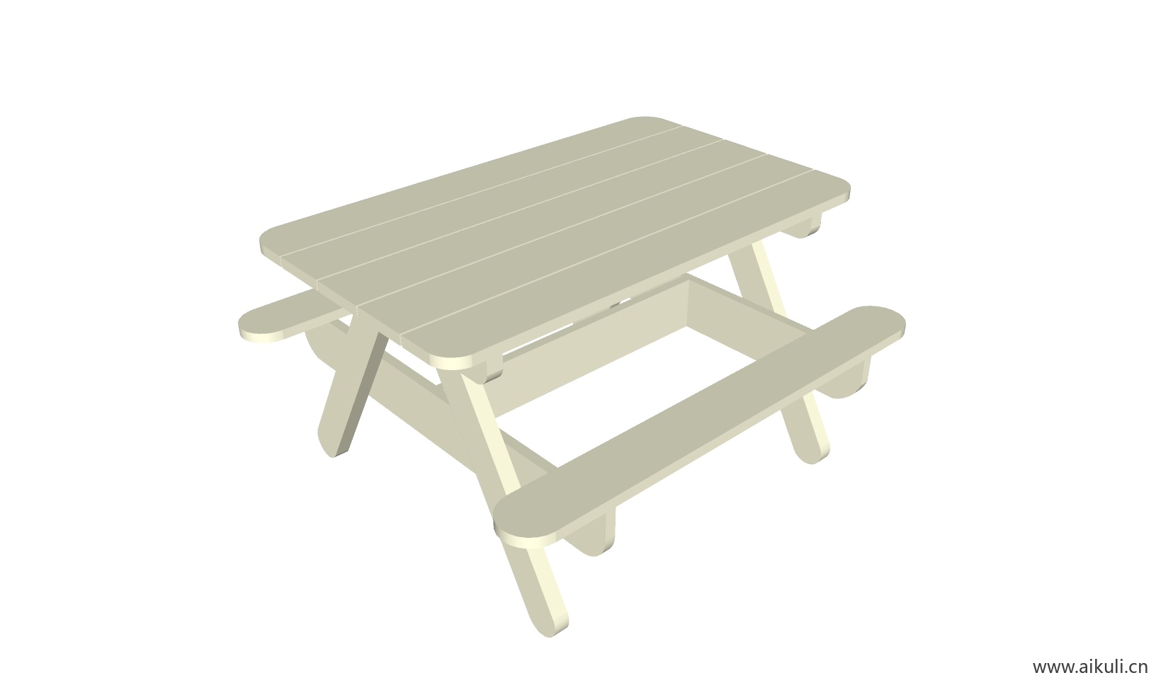 儿童桌椅 幼儿园桌椅设施R-SU模型