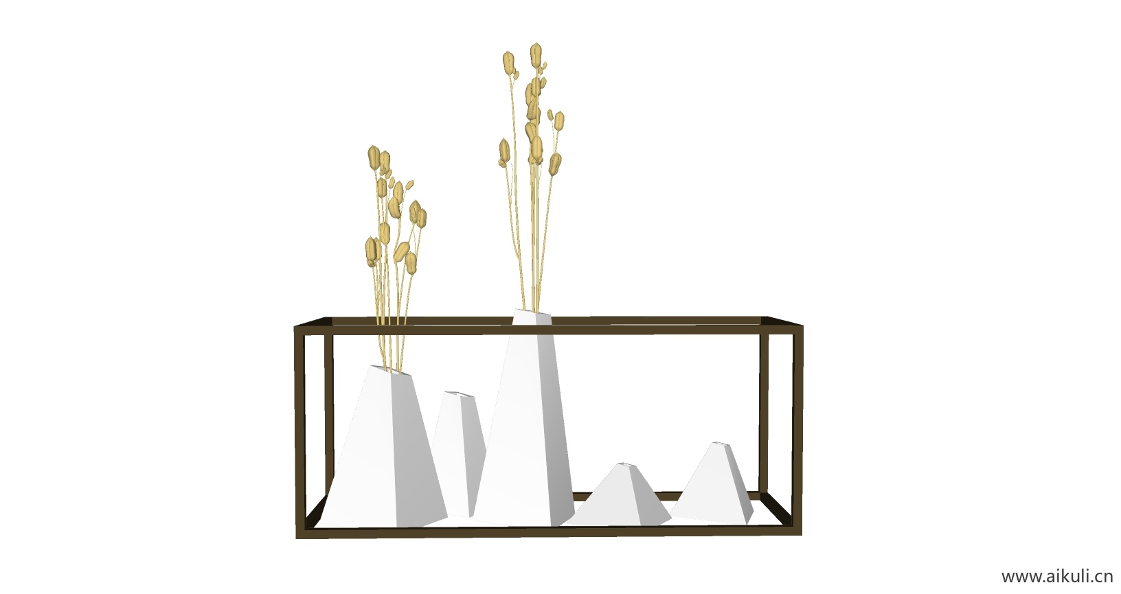 新中式饰品 室内摆件装饰元素B-SU模型