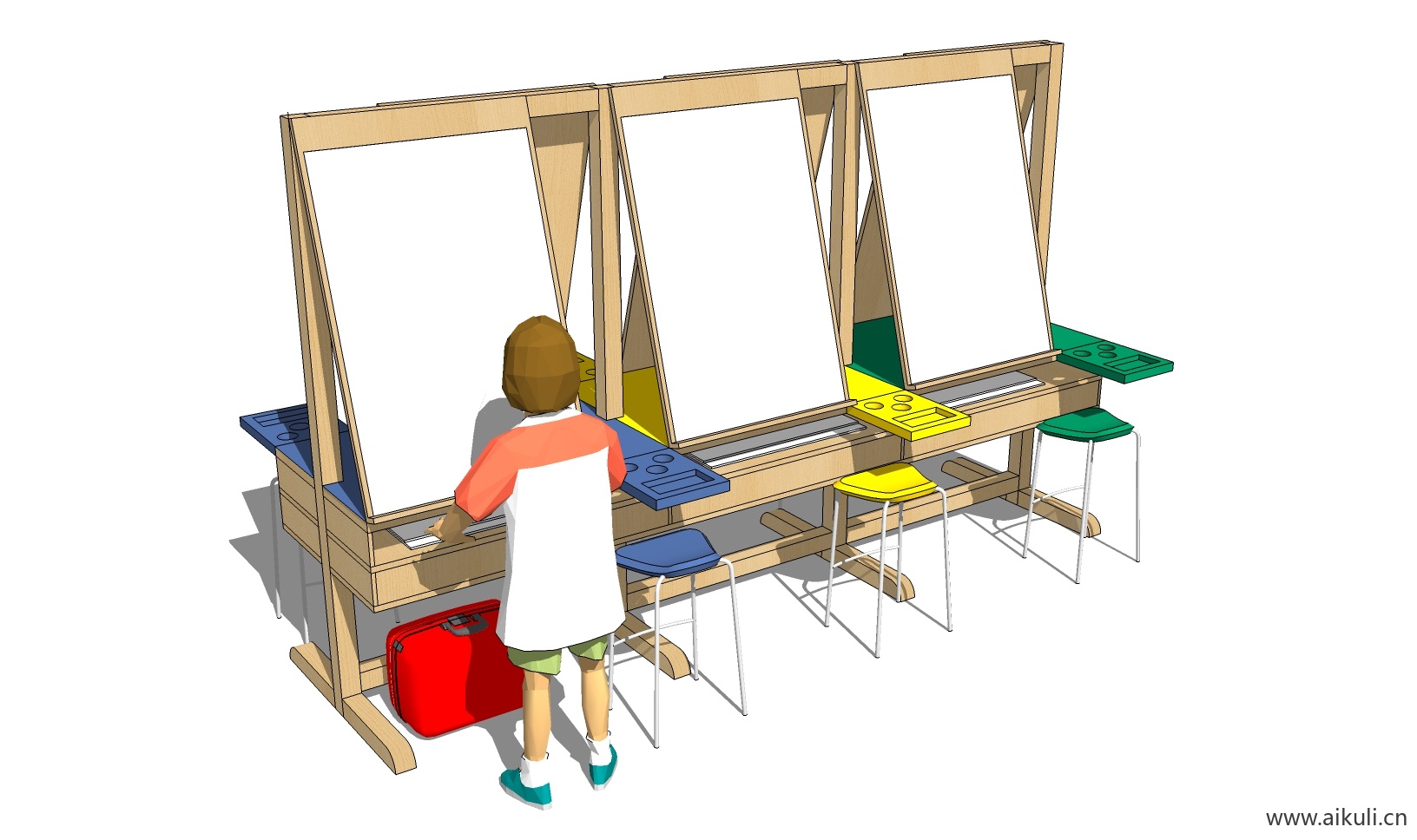儿童桌椅 幼儿园桌椅设施Y-SU模型