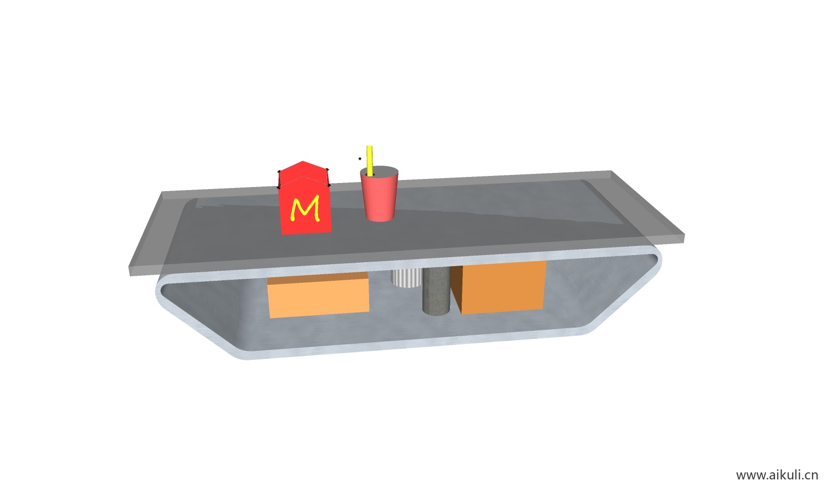 现代儿童卡通桌椅 幼儿园桌椅设施Z-SU模型