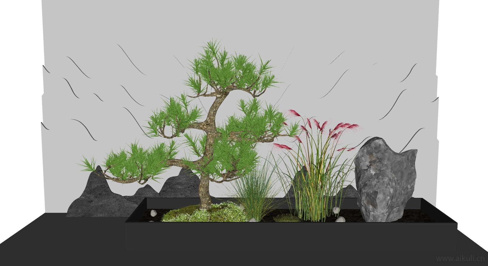 新中式园艺小品 景观小品 装饰小品Q-SU模型