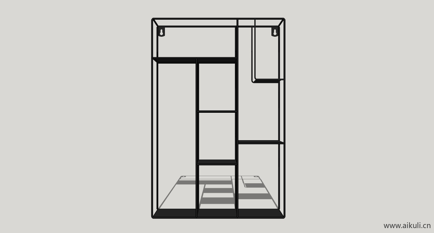 su模型墙柜 书架 异形书柜bookcaseba su素材