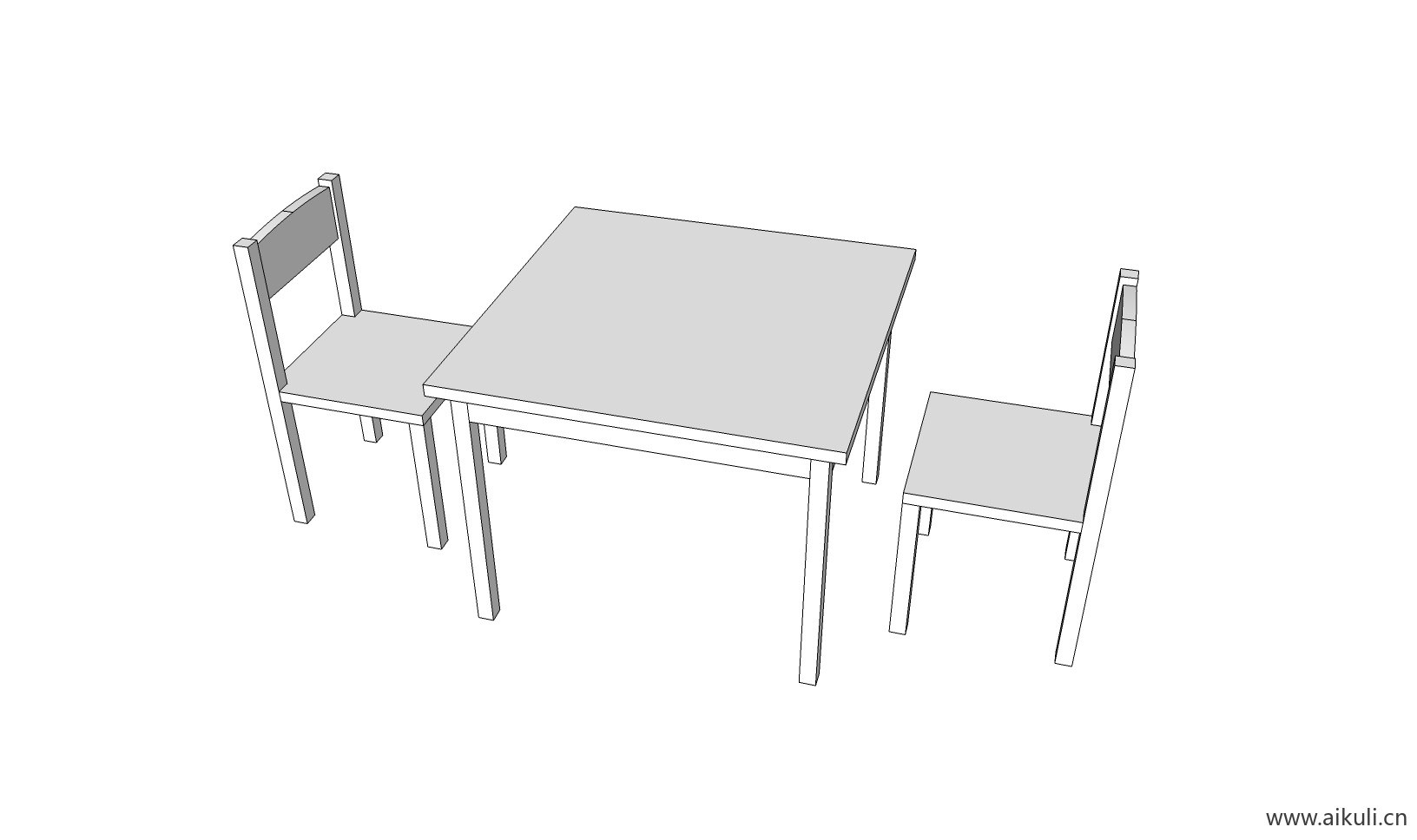 儿童桌椅 幼儿园桌椅设施X-SU模型