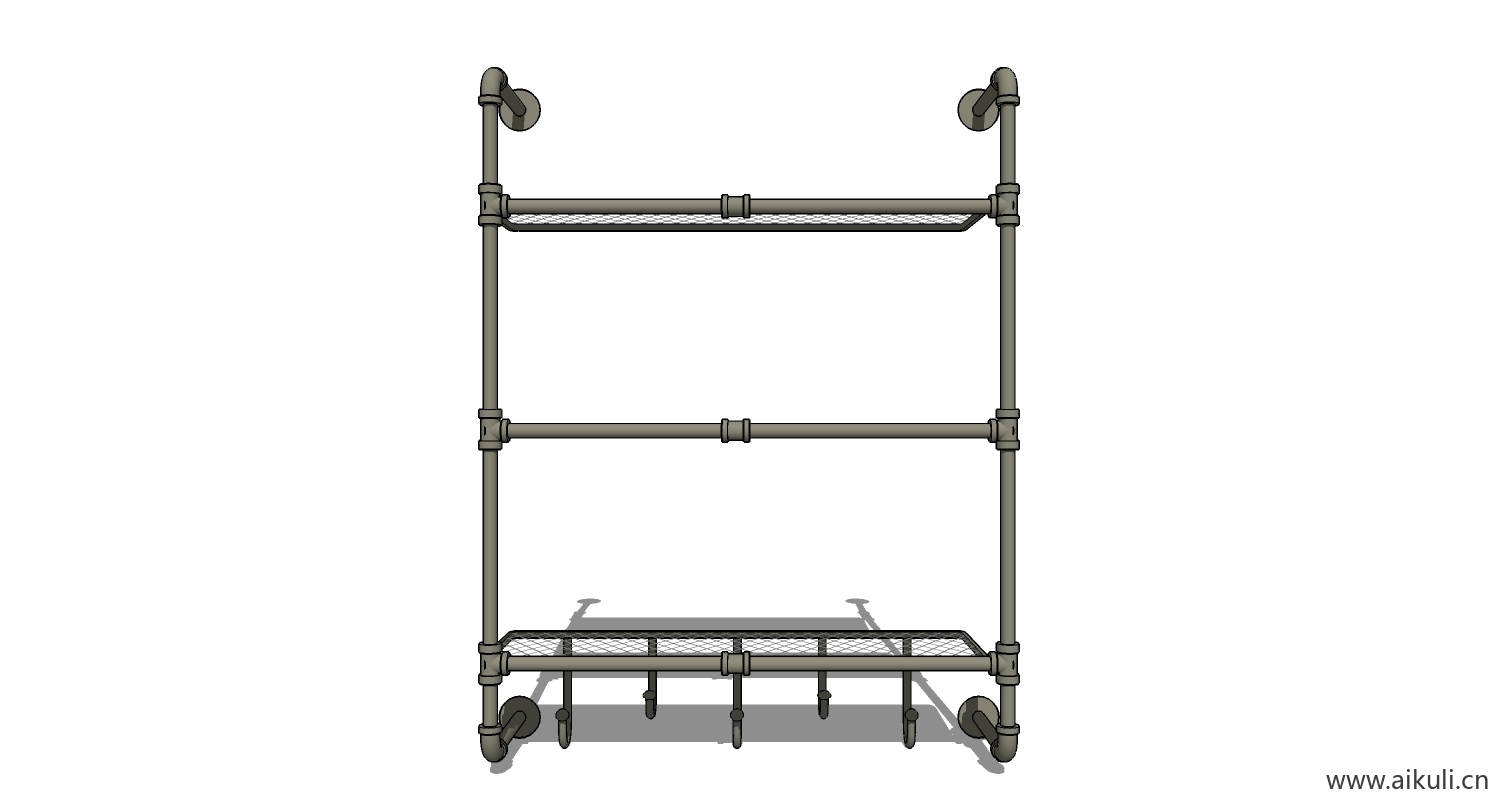 墙柜 书架 异形书柜BookshelfC SU素材