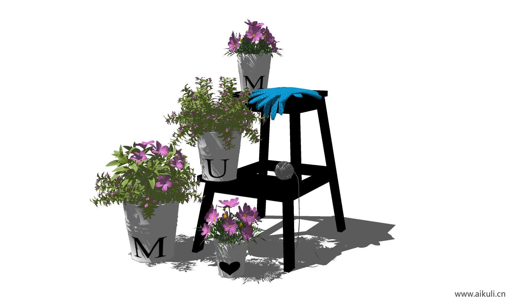 绿墙花架 拱门植物 植物墙 盆栽 盆景BO-su免费模型